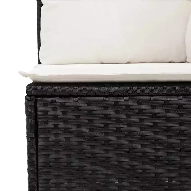 vidaXL Salon de jardin noir résine tressée 8 pcs Matériaux résistants aux UV