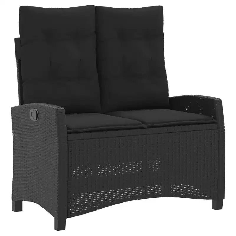 vidaXL Salon de jardin noir et marron
