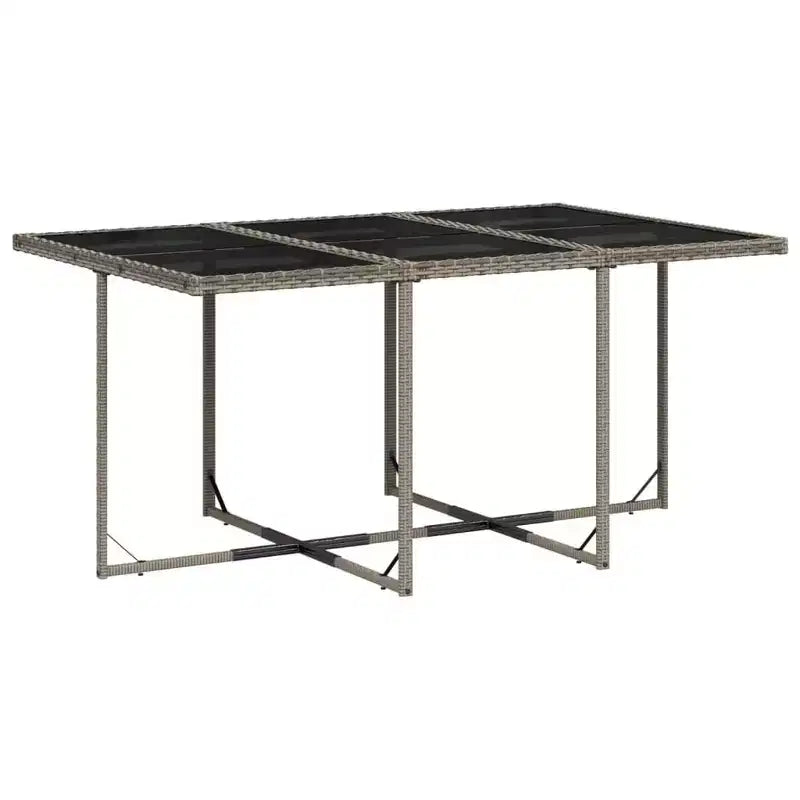 vidaXL Salon de jardin 10 places pliable en résine tressée grise