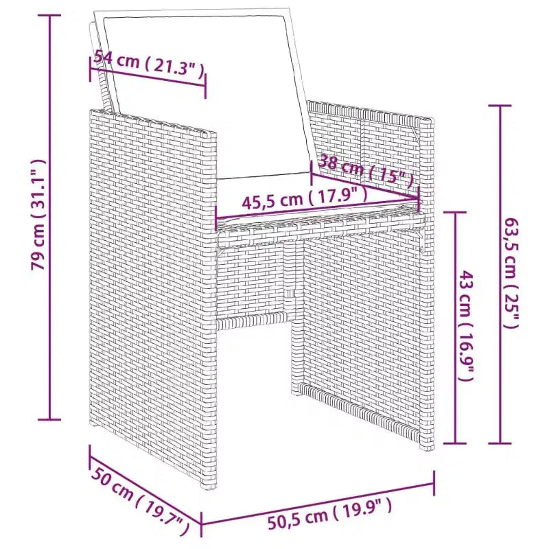 vidaXL Ensemble de salle à manger d'extérieur 12 pcs Gris et noir