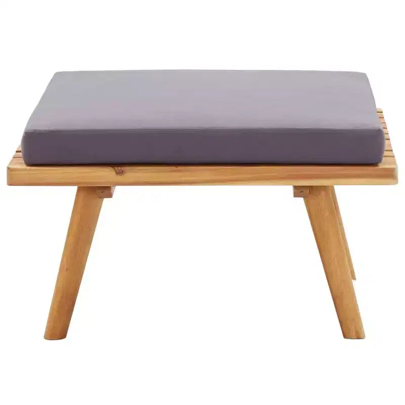 vidaXL Salon de jardin avec coussins d'assise gris foncé et coussins de dossier blancs