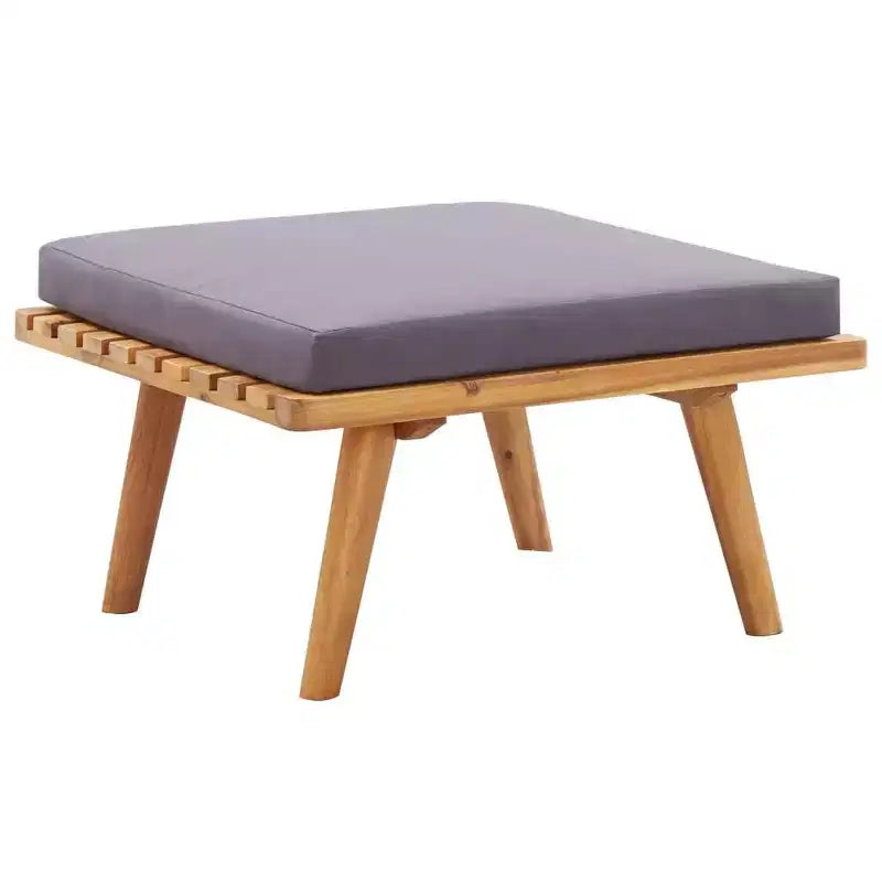 vidaXL Salon de jardin avec coussins d'assise gris foncé et coussins de dossier blancs