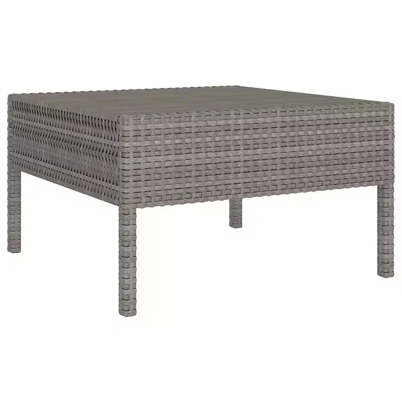 vidaXL Salon de jardin modulaire avec table en résine tressée gris