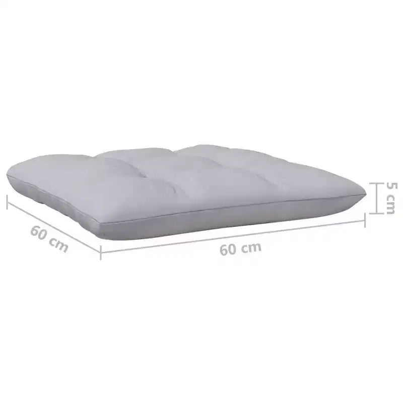 vidaXL Salon de jardin 9 pièces en pin massif avec coussins - Marron et gris
