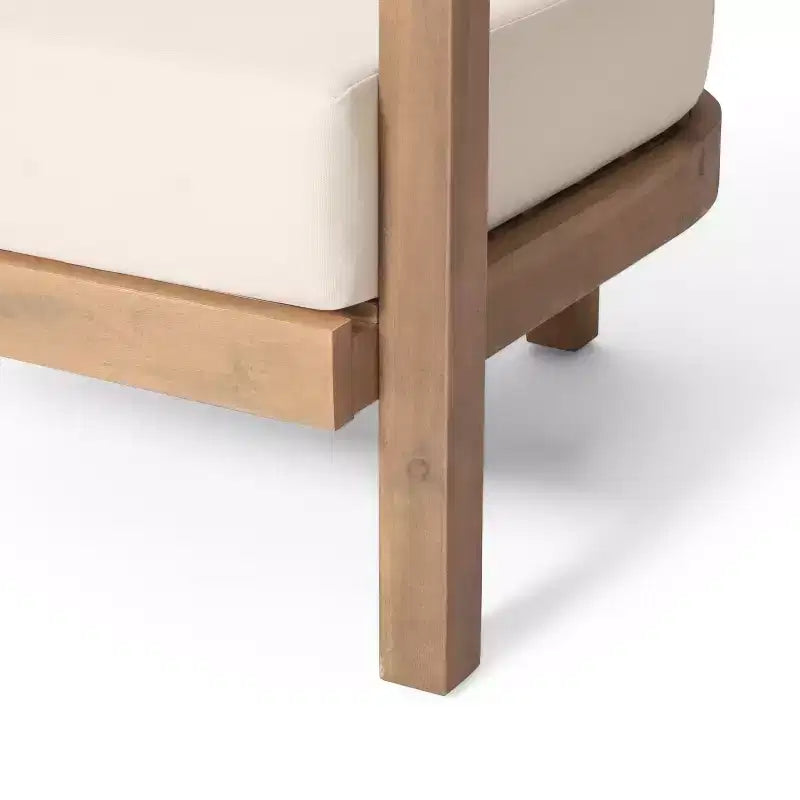 Christopher Knight Home Aston Ensemble de conversation d'extérieur 4 places en bois d'acacia avec coussins