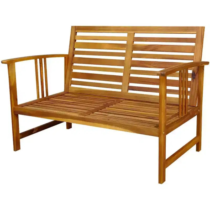 vidaXL Table et chaises de jardin Marron Bois d'acacia massif Moyen