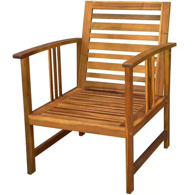 vidaXL Table et chaises de jardin Marron Bois d'acacia massif Moyen