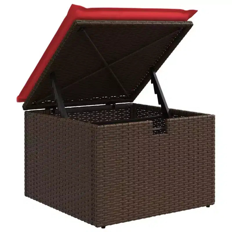 vidaXL Salon de jardin 8 pièces avec coussins résine tressée noir