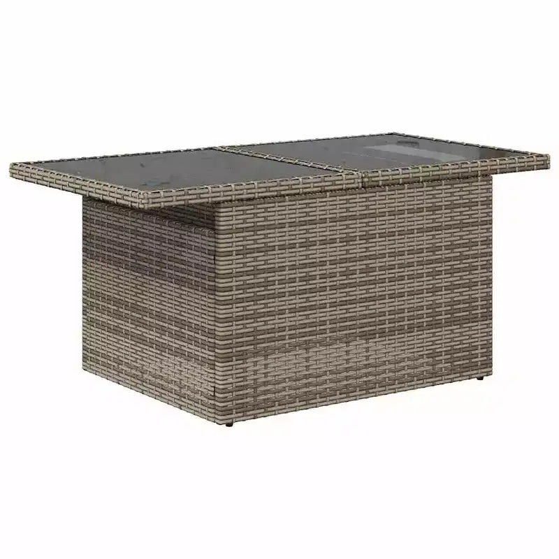 vidaXL Salon de jardin 8 pièces avec coussins résine tressée noir