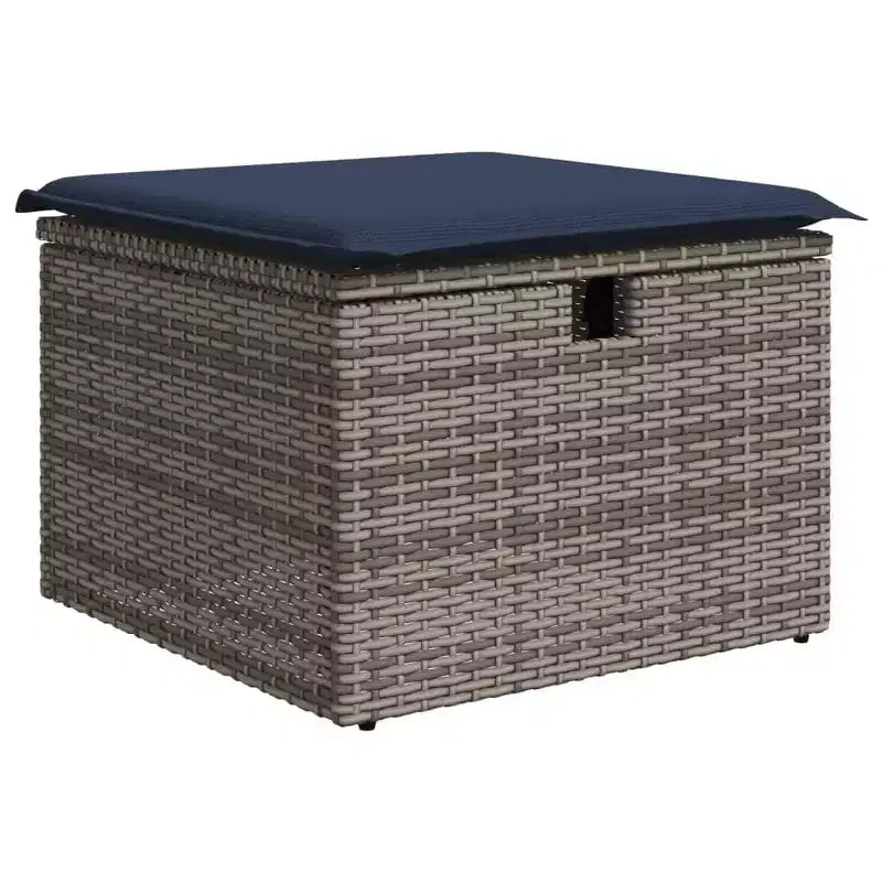 vidaXL Salon de jardin 8 pièces avec coussins résine tressée noir