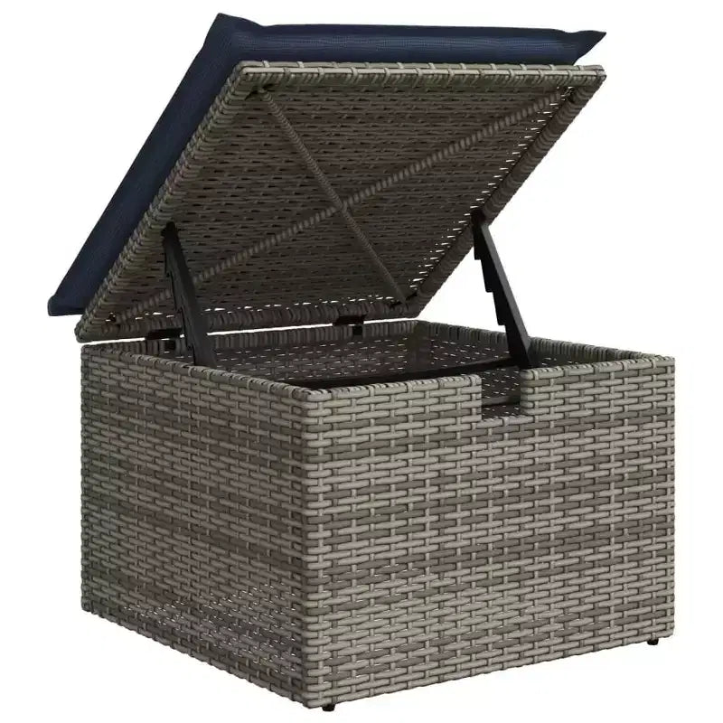 vidaXL Salon de jardin 8 pièces avec coussins résine tressée noir