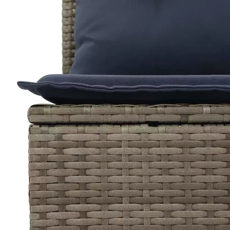 vidaXL Salon de jardin 7 pcs avec coussins résine tressée marron - Marron sans rangement
