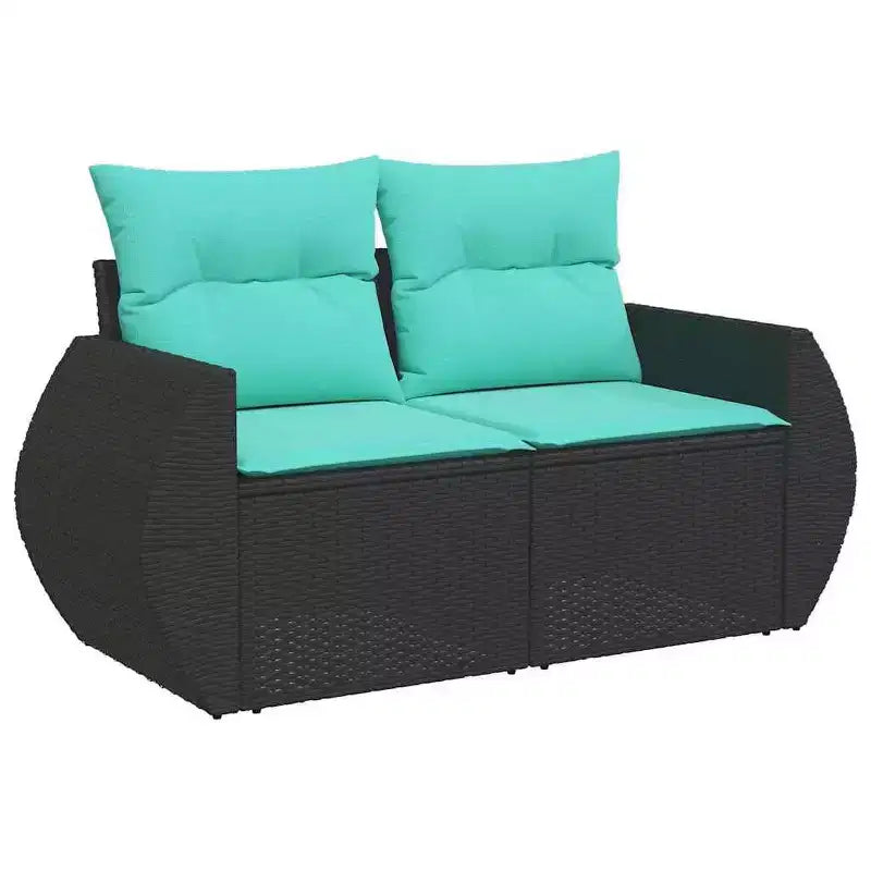 vidaXL Ensemble de canapés de jardin 5 pièces avec coussins en résine tressée gris