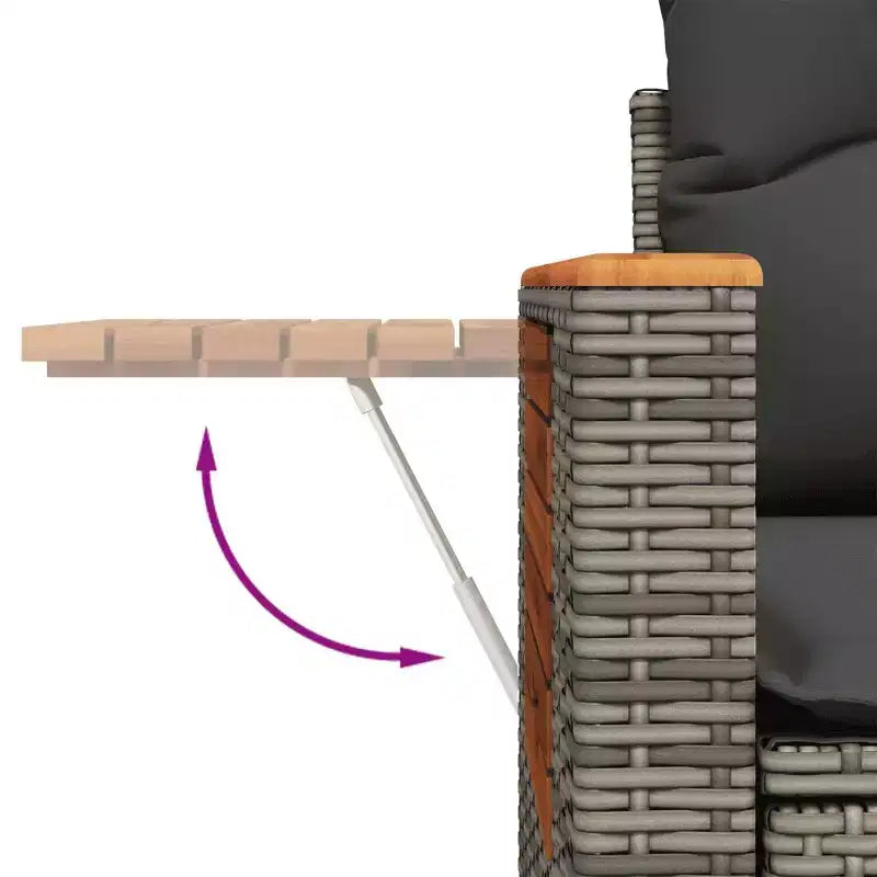 vidaXL Ensemble de canapés de jardin 4 pièces avec coussins en résine tressée beige