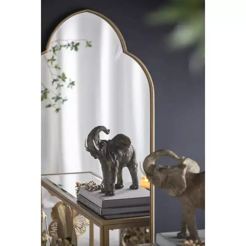Miroir mural décoratif fantaisie moderne avec bord en bois