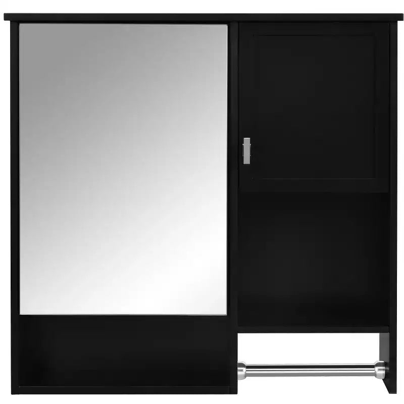Armoire de toilette murale 29x28 avec miroir et barre porte-serviettes