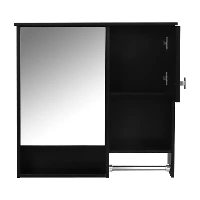 Armoire de toilette murale 29x28 avec miroir et barre porte-serviettes