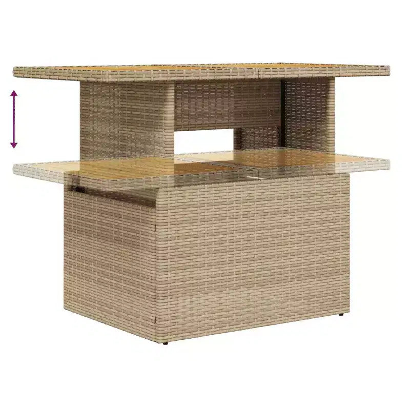 vidaXL Salon de jardin avec coussins Mobilier d'extérieur 7 pièces en résine tressée