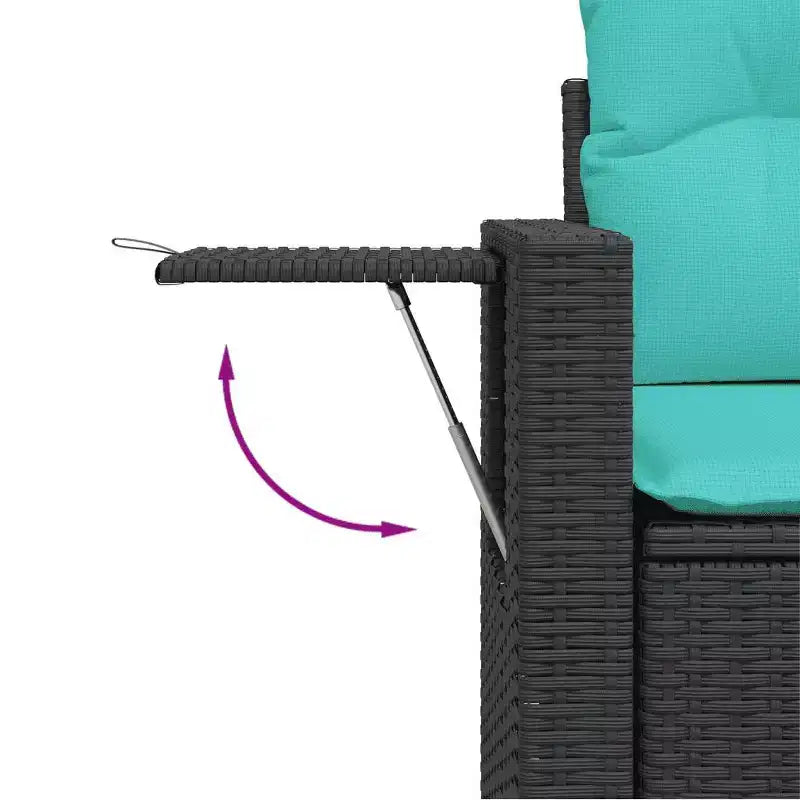 vidaXL Salon de jardin 7 pièces avec coussins, résine tressée gris
