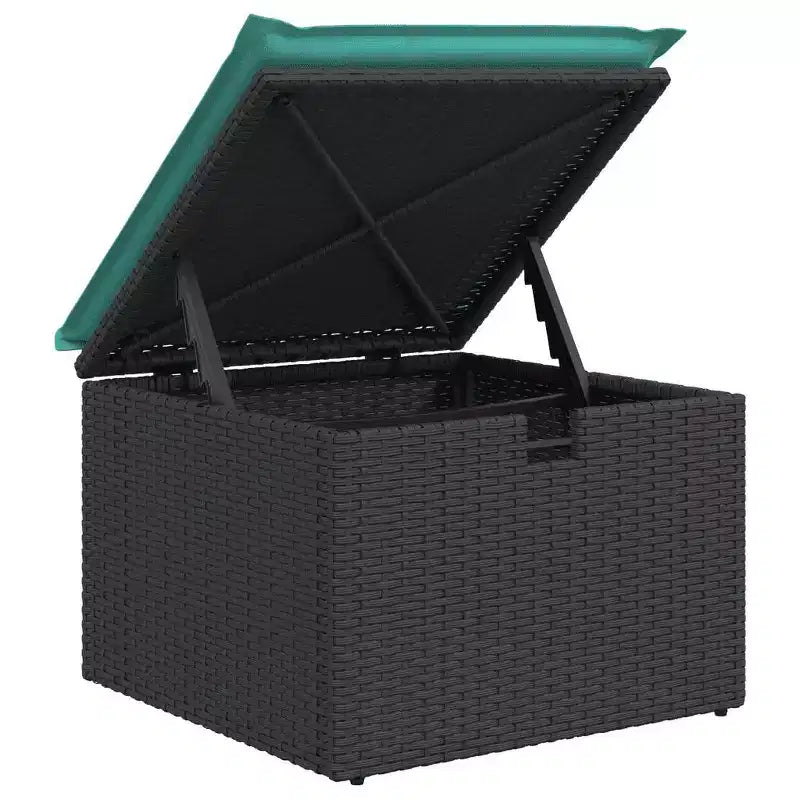 vidaXL Salon de jardin 7 pièces avec coussins, résine tressée gris