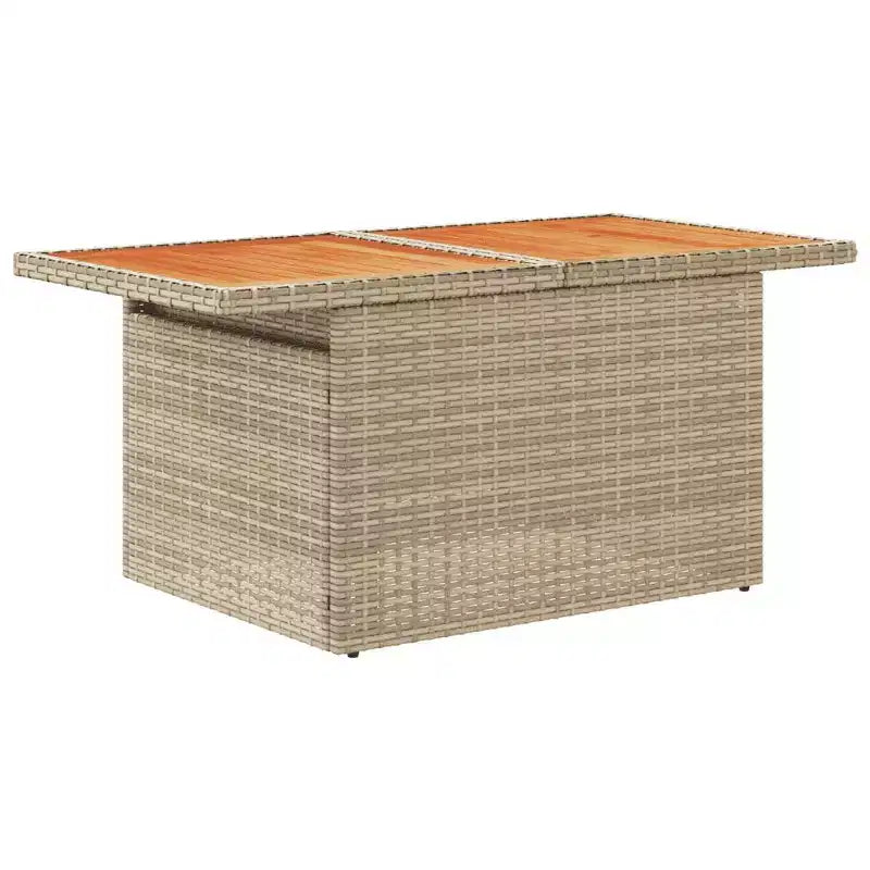 vidaXL Salon de jardin 4 pièces en résine tressée avec coussins et bois d'acacia