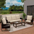 UPTIOT Outdoor Patio Set with Premium Hemlock Wood and Water-Resistant Comfort