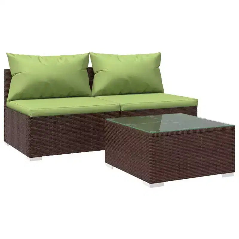 vidaXL Garden Lounge Set PE Rattan Medium Modular