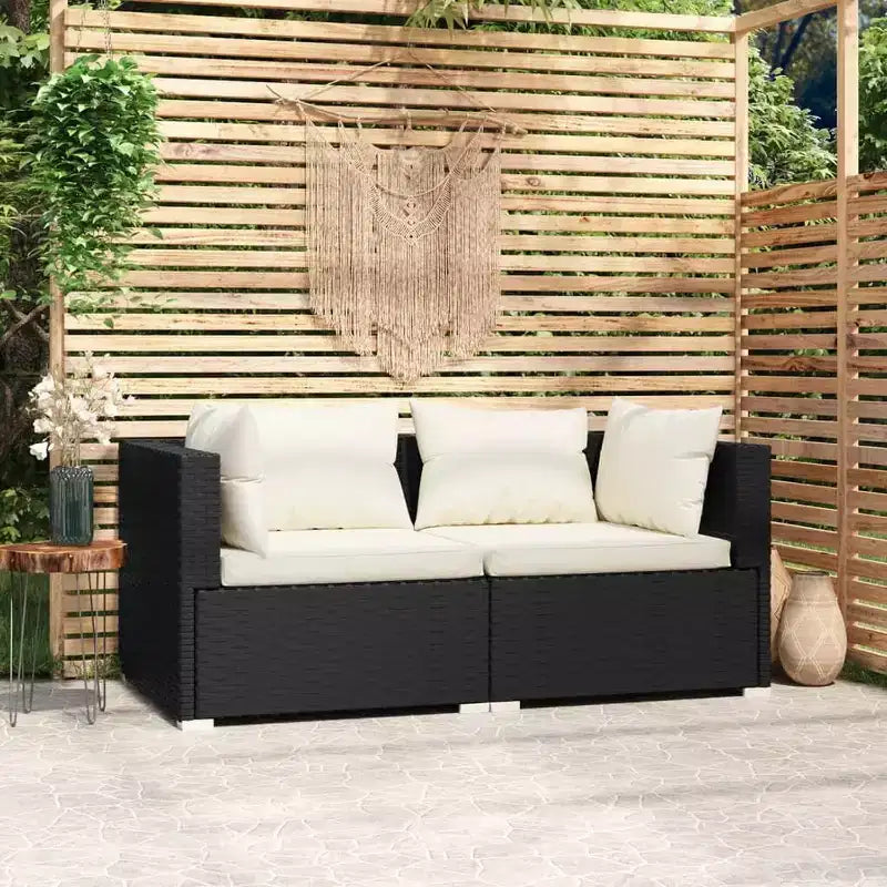 vidaXL Salon de jardin modulaire moyen en résine tressée