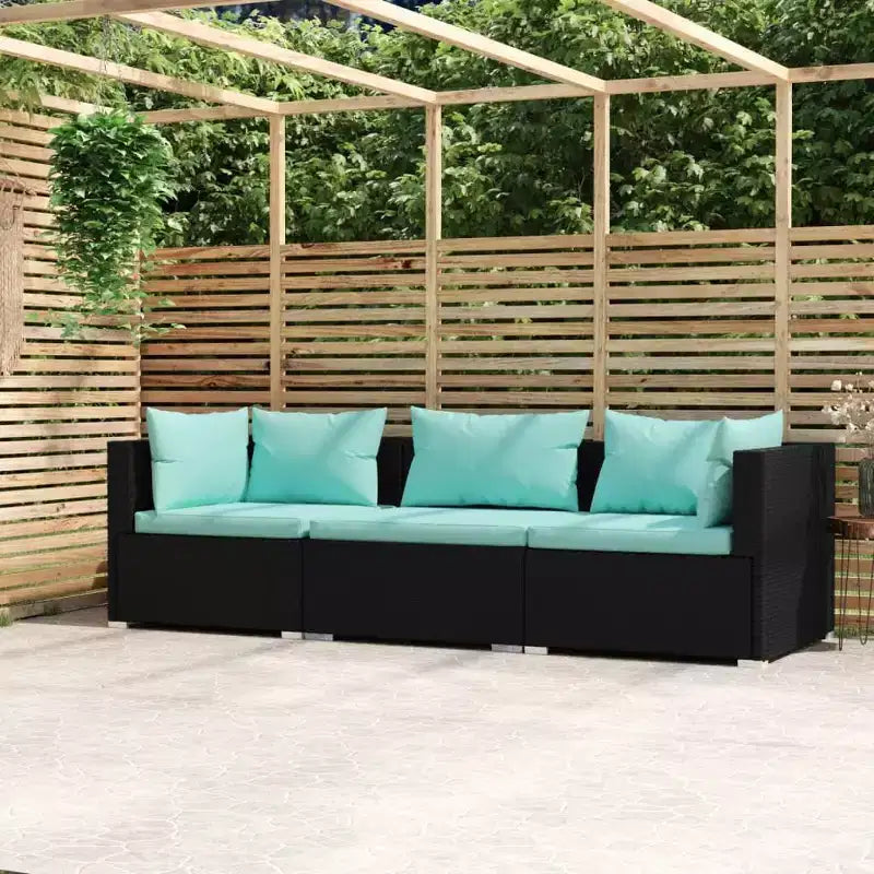 vidaXL Salon de jardin modulaire moyen en résine tressée