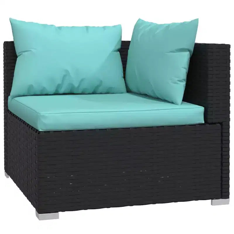 vidaXL Salon de jardin modulaire moyen en résine tressée