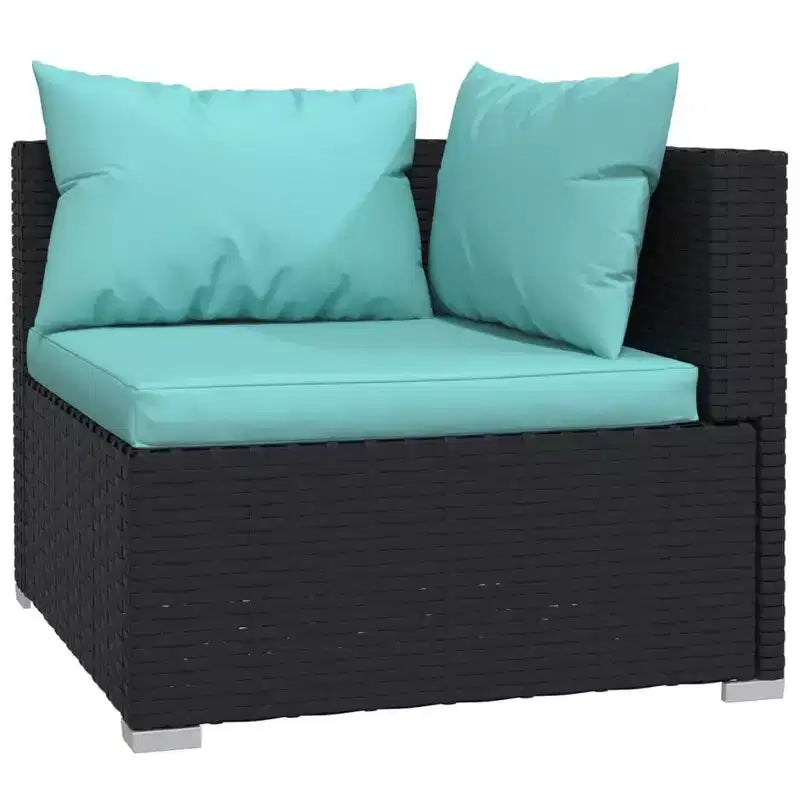 vidaXL Salon de jardin modulaire moyen en résine tressée
