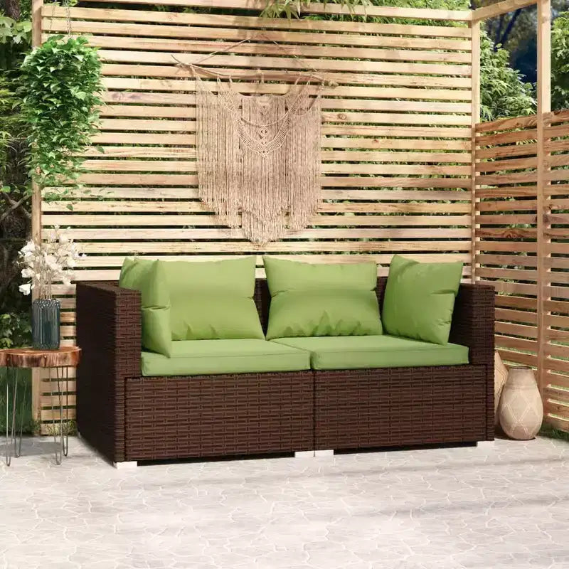 vidaXL Salon de jardin modulaire moyen en résine tressée