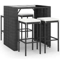 vidaXL Garden Bar Set with Cushions in Rattan