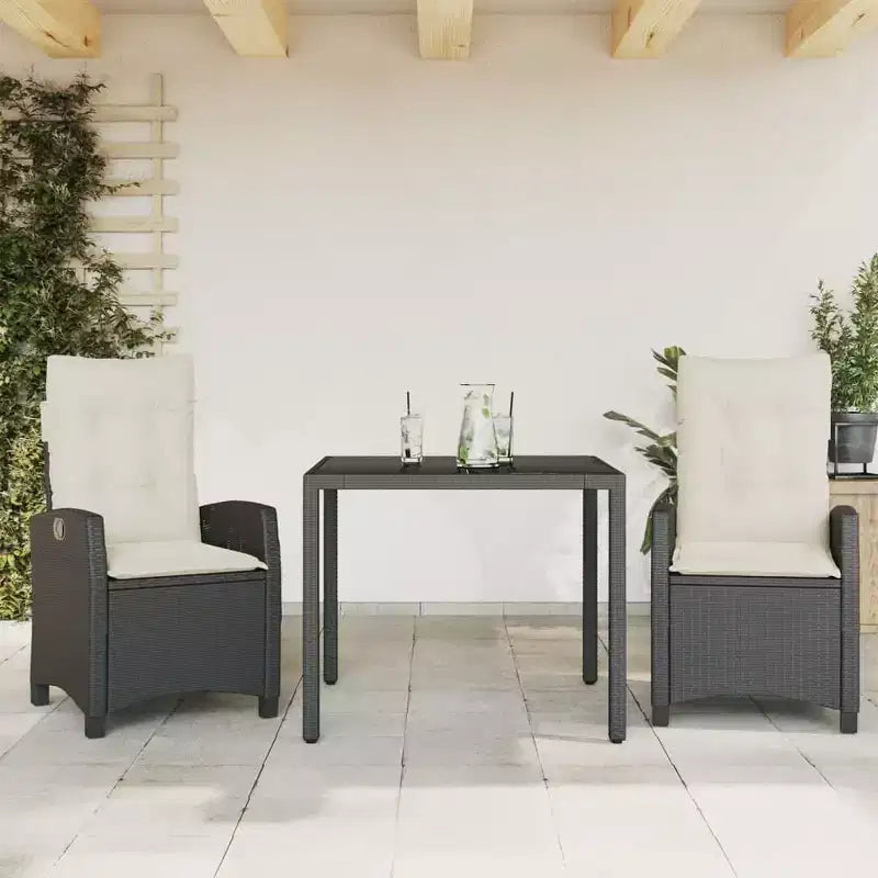 vidaXL Salon de jardin moderne en résine tressée avec coussins