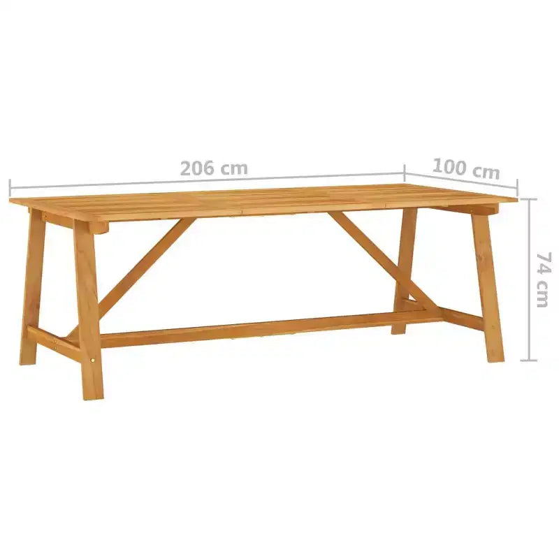 vidaXL Ensemble de salle à manger en bois d'acacia massif Grand ergonomique