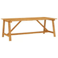 vidaXL Ensemble de salle à manger en bois d'acacia massif Grand ergonomique