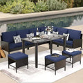 CLIHOME 7-piece Outdoor Furniture Set Patio Conversation Set Small Space Patio Furniture
