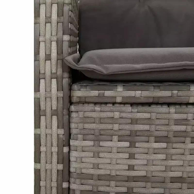 vidaXL Salon de jardin avec coussins en résine tressée