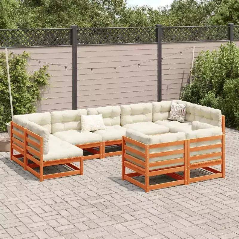 vidaXL Ensemble de canapés de jardin modulaires avec coussins