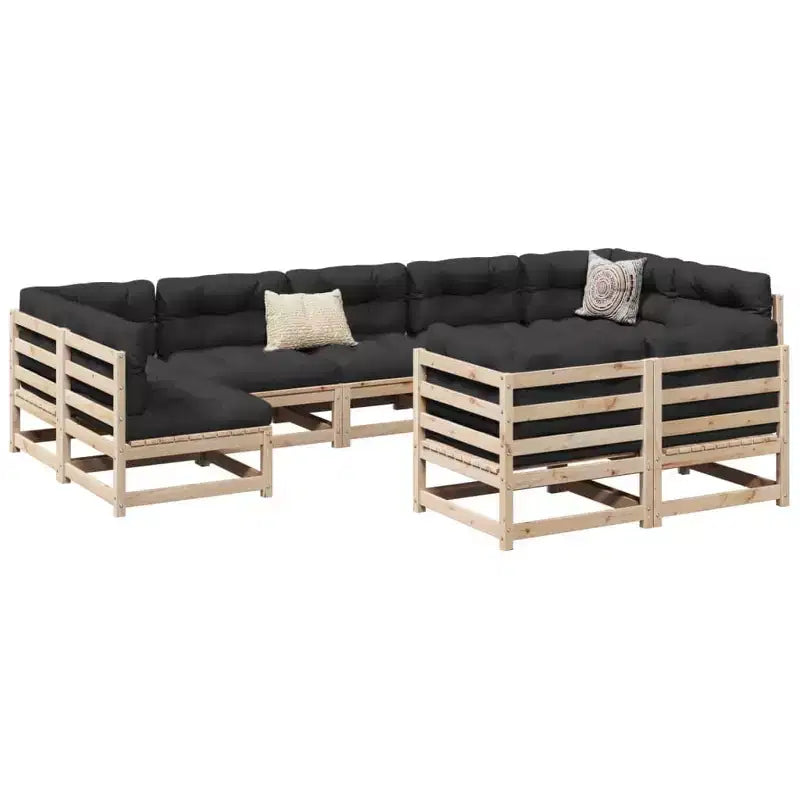 vidaXL Ensemble de canapés de jardin modulaires avec coussins