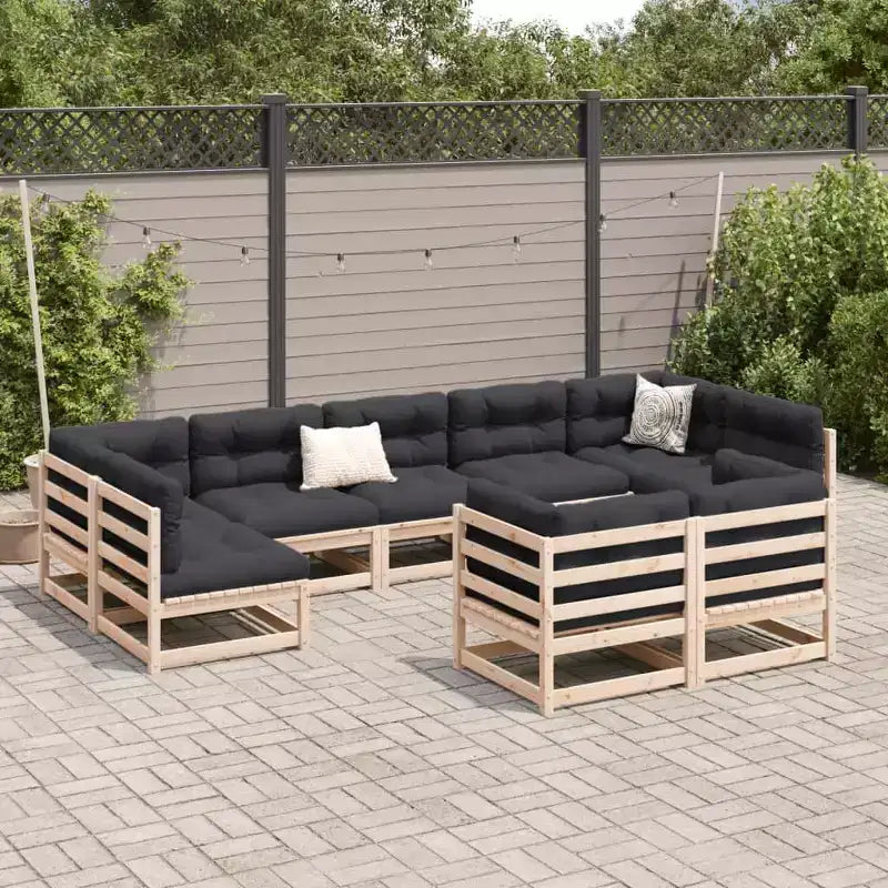 vidaXL Ensemble de canapés de jardin modulaires avec coussins