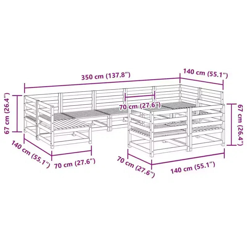 vidaXL Ensemble de canapés de jardin modulaires avec coussins