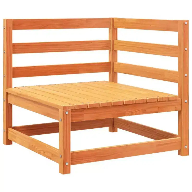vidaXL Salon de jardin en pin massif naturel, grand canapé modulable