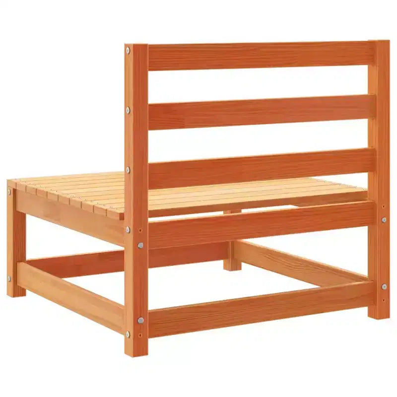 vidaXL Salon de jardin en pin massif naturel, grand canapé modulable