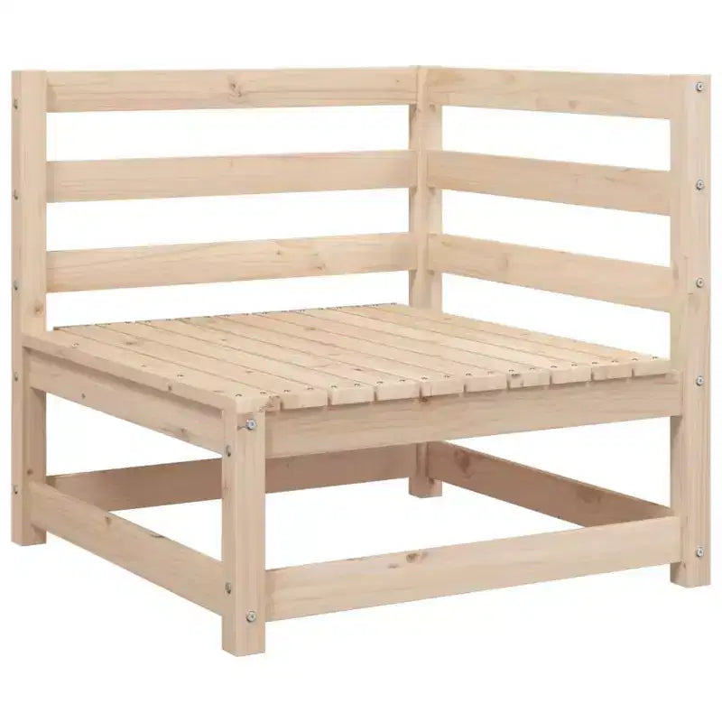 vidaXL Salon de jardin en pin massif naturel, grand canapé modulable