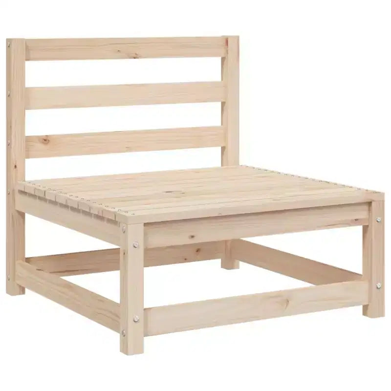 vidaXL Salon de jardin en pin massif naturel, grand canapé modulable