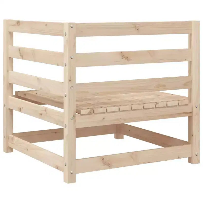 vidaXL Salon de jardin en pin massif naturel, grand canapé modulable
