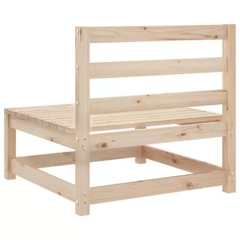 vidaXL Salon de jardin en pin massif naturel, grand canapé modulable
