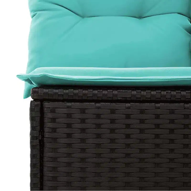 vidaXL Salon de jardin avec coussins et table en rotin synthétique