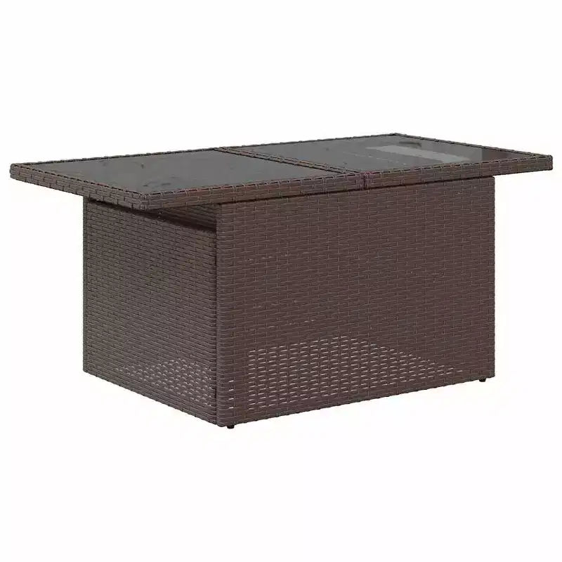 vidaXL Salon de jardin avec coussins et table en rotin synthétique